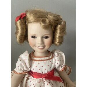 Vintage 1980's Danbury Mint Shirley Temple 14" Doll "Stand Up and Cheer" w/Stand